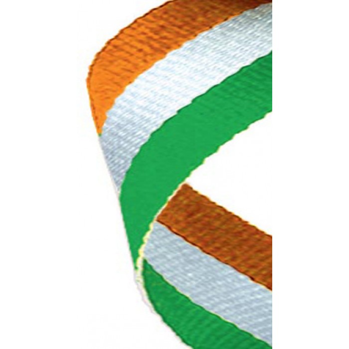 38mm green/white/orange ribbon